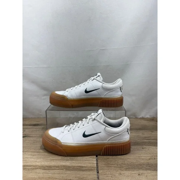Nike White and Brown Women's Sneakers - Picture 2 of 10